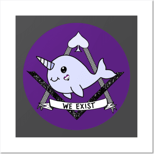 Asexual Narwhal Pride Posters and Art